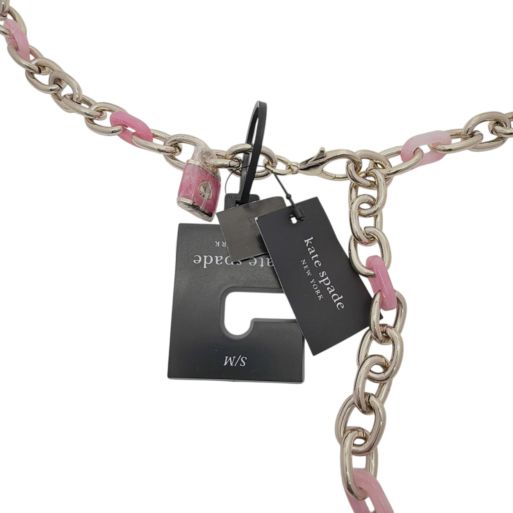 KATE SPADE New York Lock & Spade Chain Link Belt in Pink S/M Kate Spade