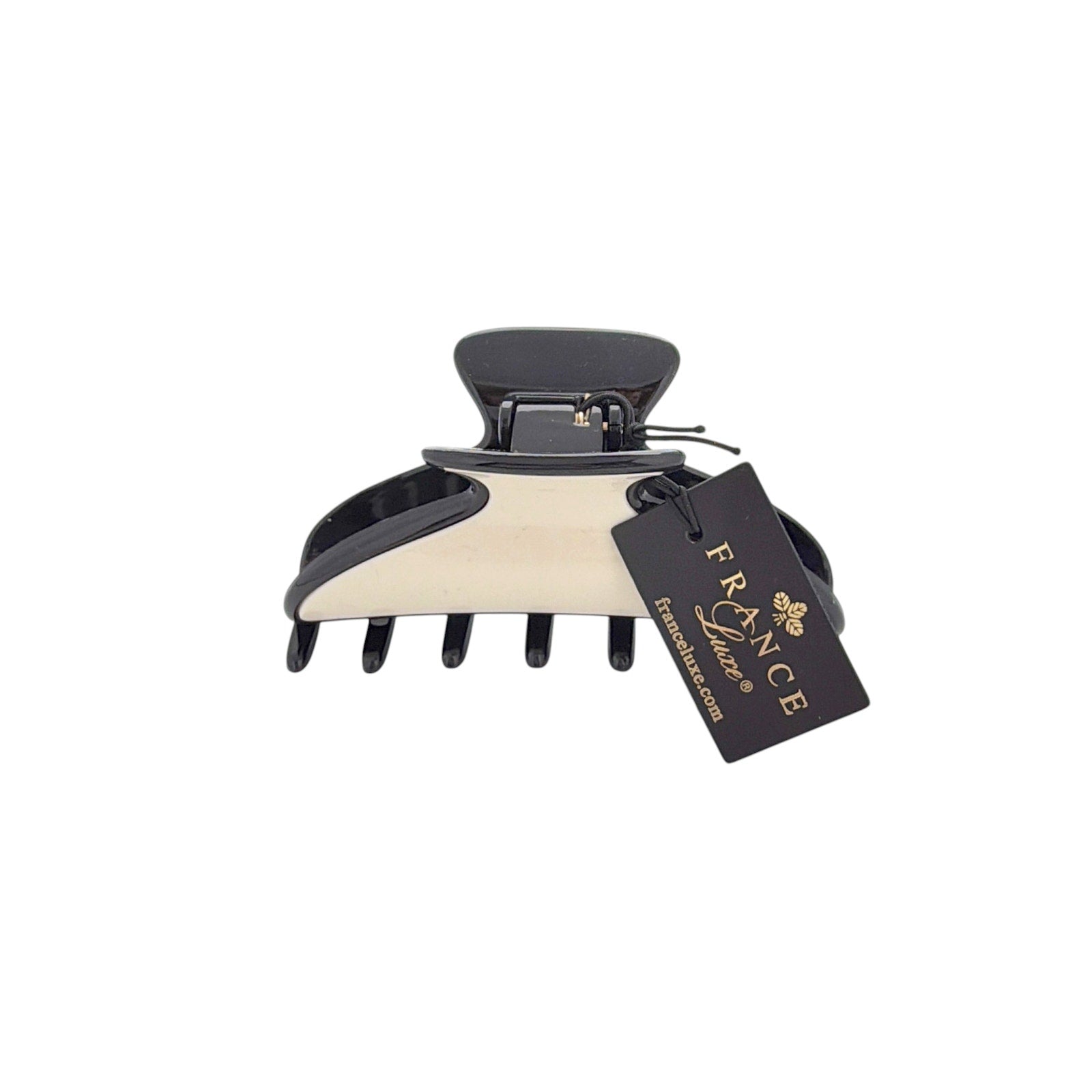 FRANCE LUXE Maybell Claw Clip in Black & Ivory France Luxe