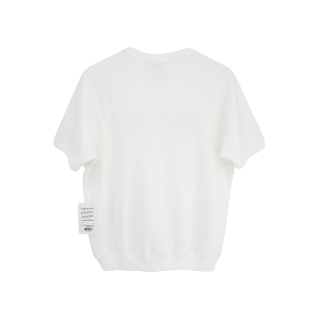 SPORTY & RICH Wellness Ivy Short Sleeve Soft Crewneck in White/Verde M Sporty & Rich