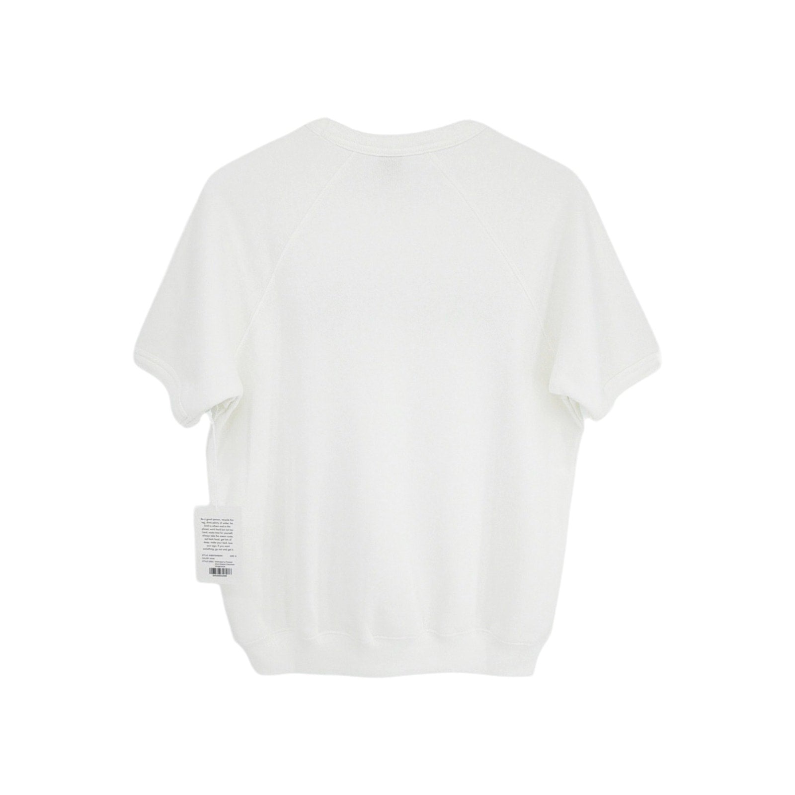 SPORTY & RICH Wellness Ivy Short Sleeve Soft Crewneck in White/Verde M Sporty & Rich