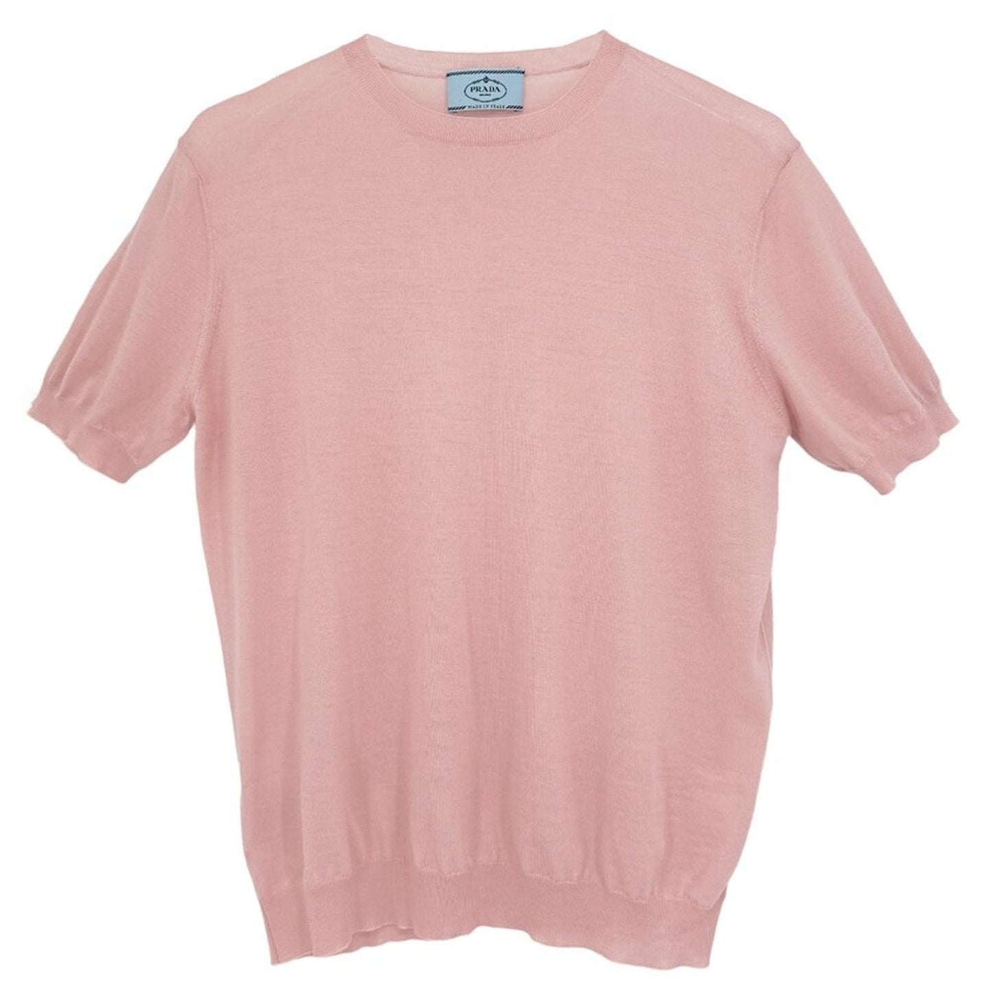 PRADA Short Sleeve Sweater In Pink IT40|S
