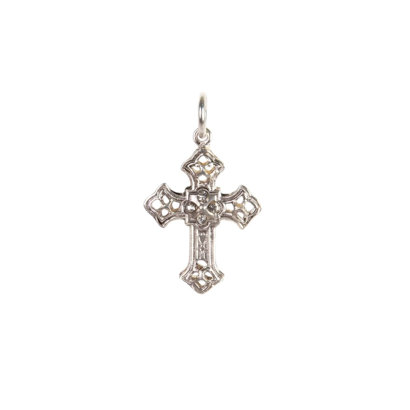 VIRGINS SAINTS & ANGELS VSA Basilica Cross Charm in Silver