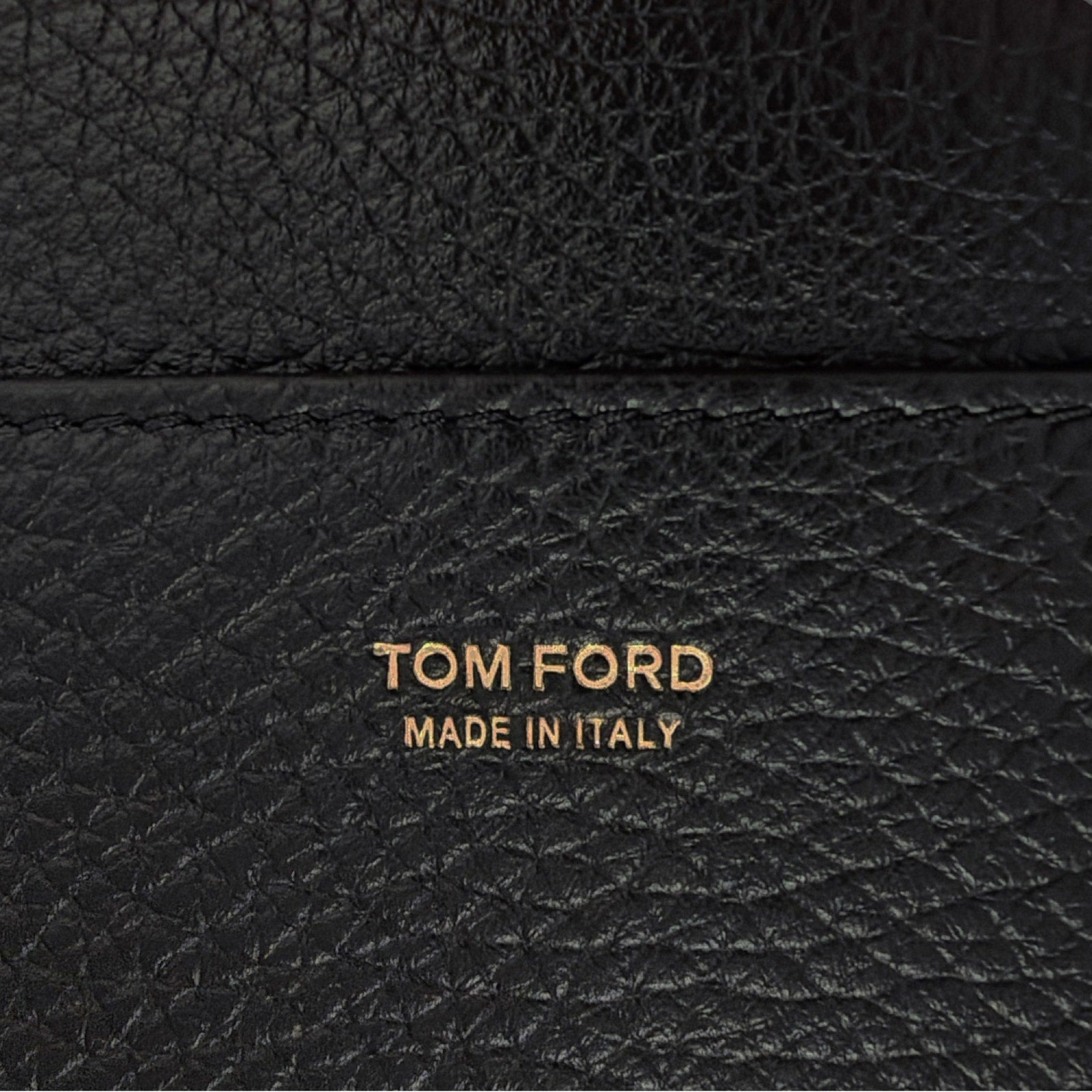 TOM FORD Jennifer Medium Double Strap Bag in Black Grained Leather Tom Ford