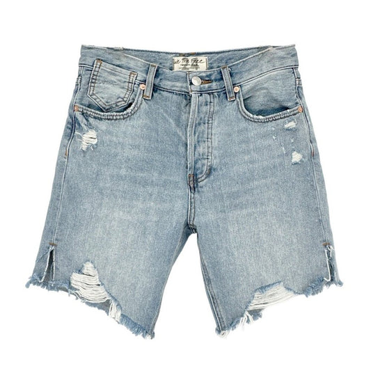 FREE PEOPLE WE the FREE Sequoia Mid Length Cutoff Shorts In Surf's Up 24