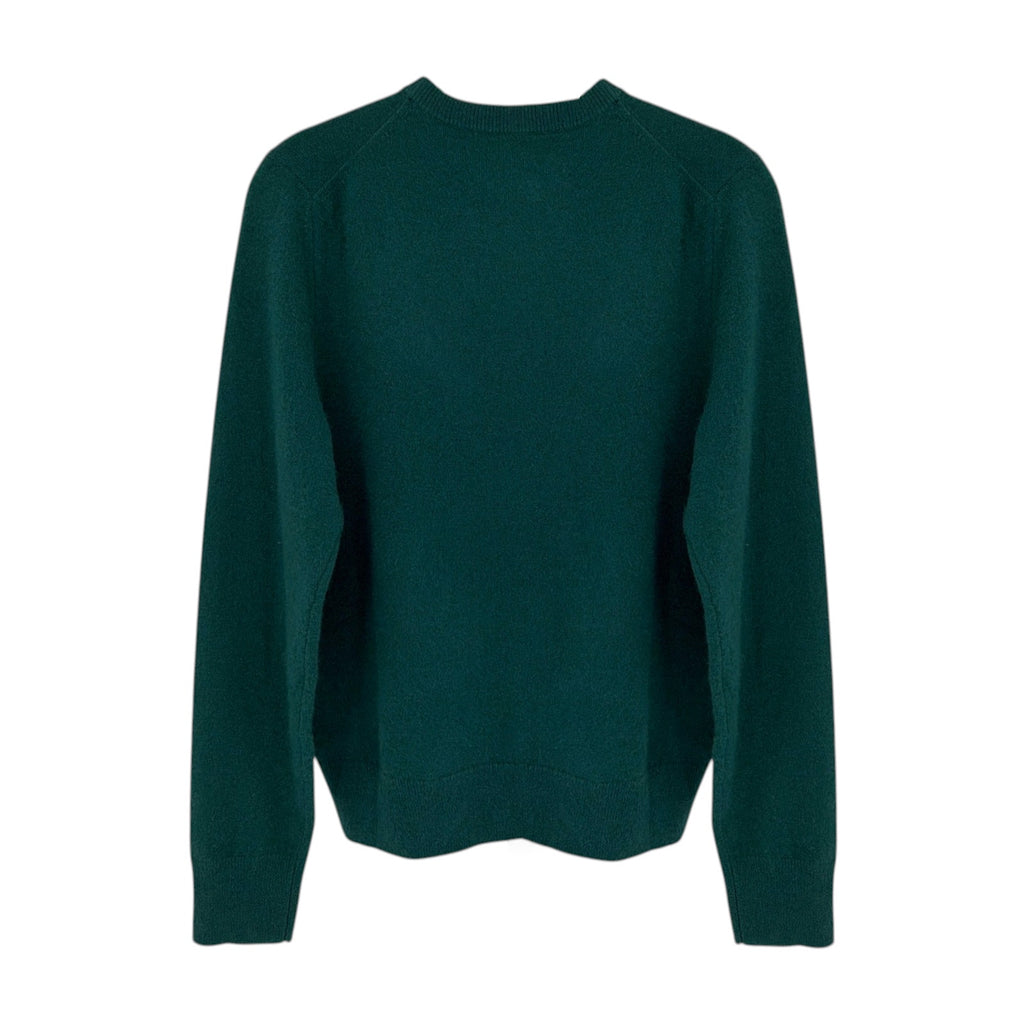 LINGUA FRANCA Do Not Disturb Cashmere Crewneck Sweater in Hunter M LINGUA FRANCA