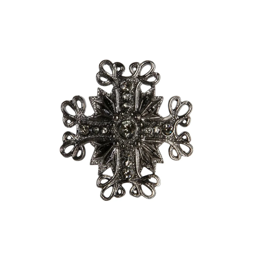 VIRGINS SAINTS & ANGELS VSA Electra Cross Ring in Gunmetal Size 7 - flyKAMP