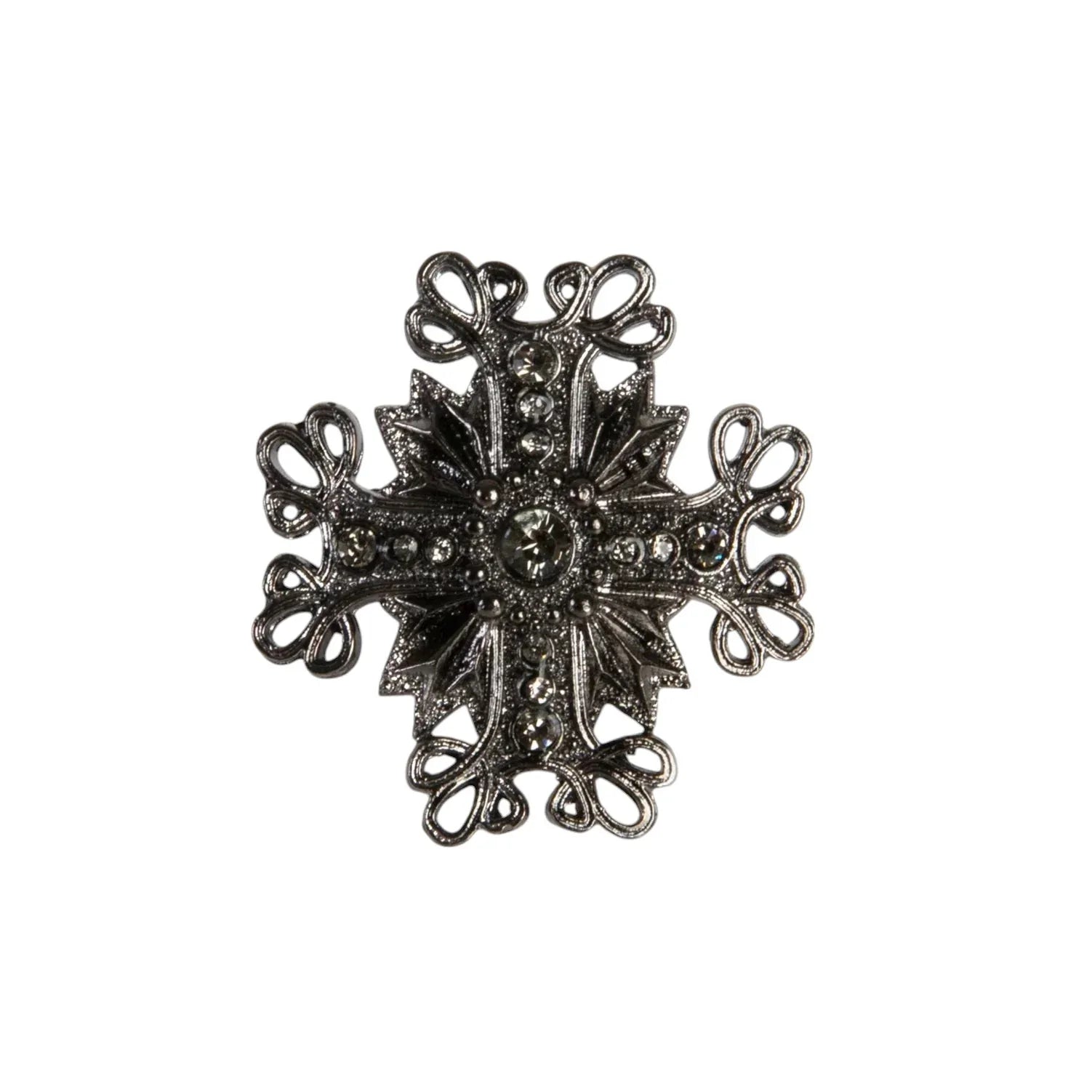 VIRGINS SAINTS & ANGELS VSA Electra Cross Ring in Gunmetal Size 7 - flyKAMP