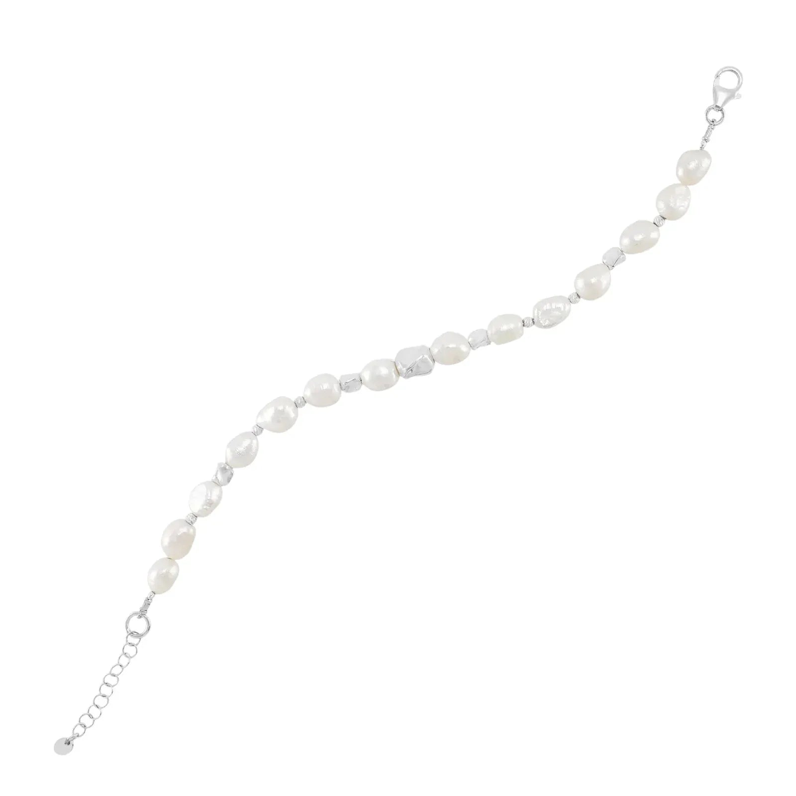 SILPADA Power Player Silver Freshwater Pearl Bracelet - flyKAMP