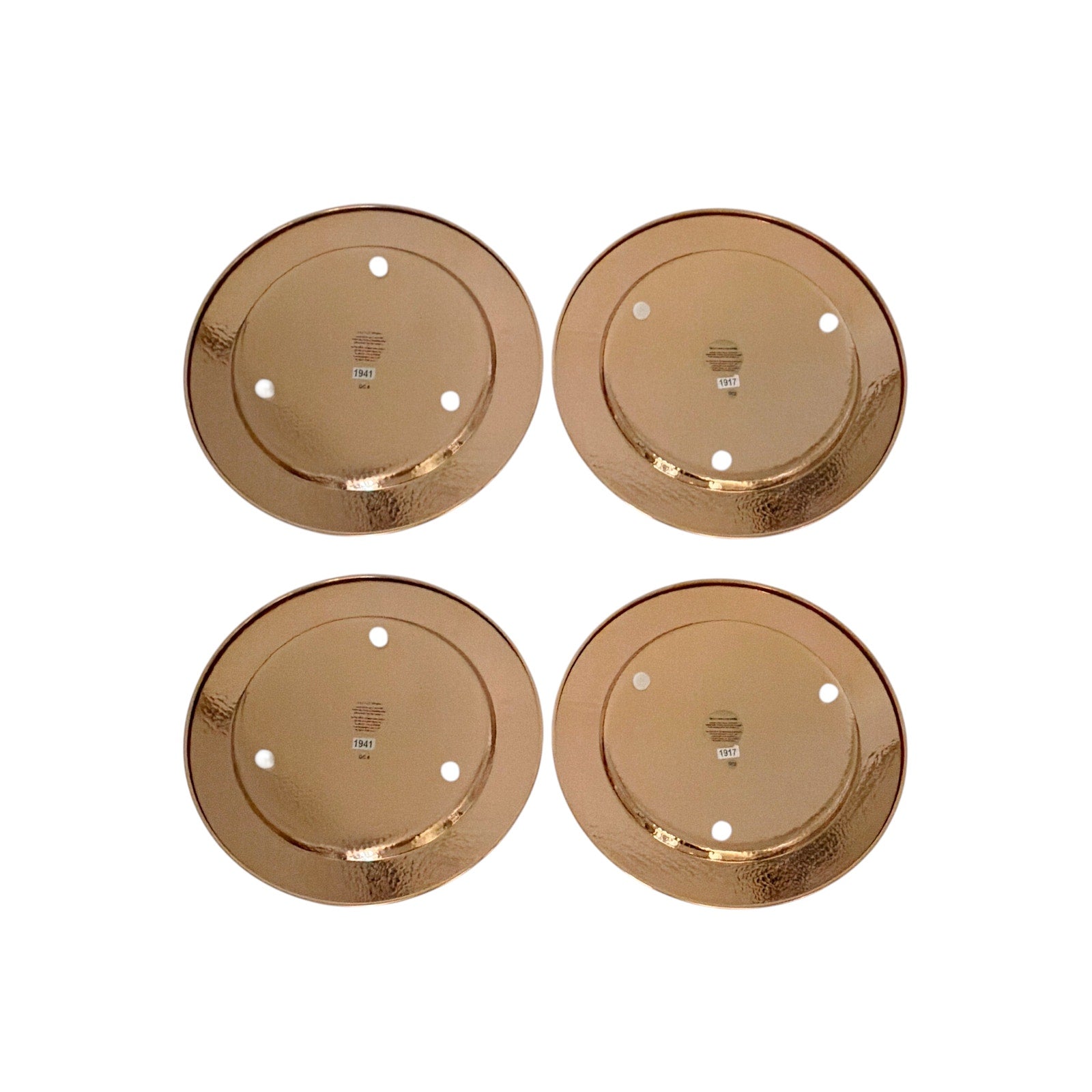 WILLIAMS-SONOMA Hammered Copper Charger Plates ||| Set of 4 Williams-Sonoma