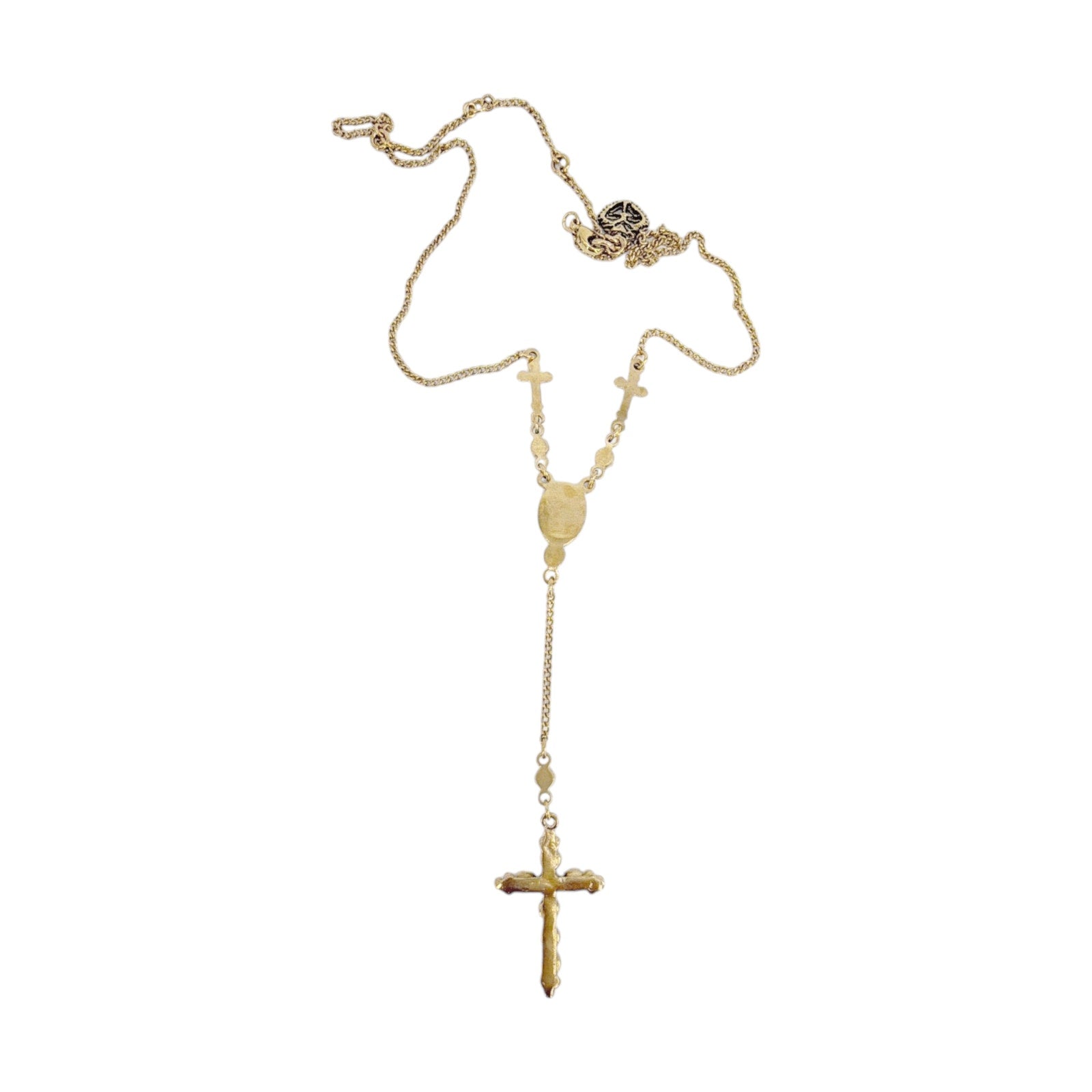 VIRGINS SAINTS & ANGELS VSA Maddie Rosary Necklace in Gold & Topaz Virgins Saints & Angels