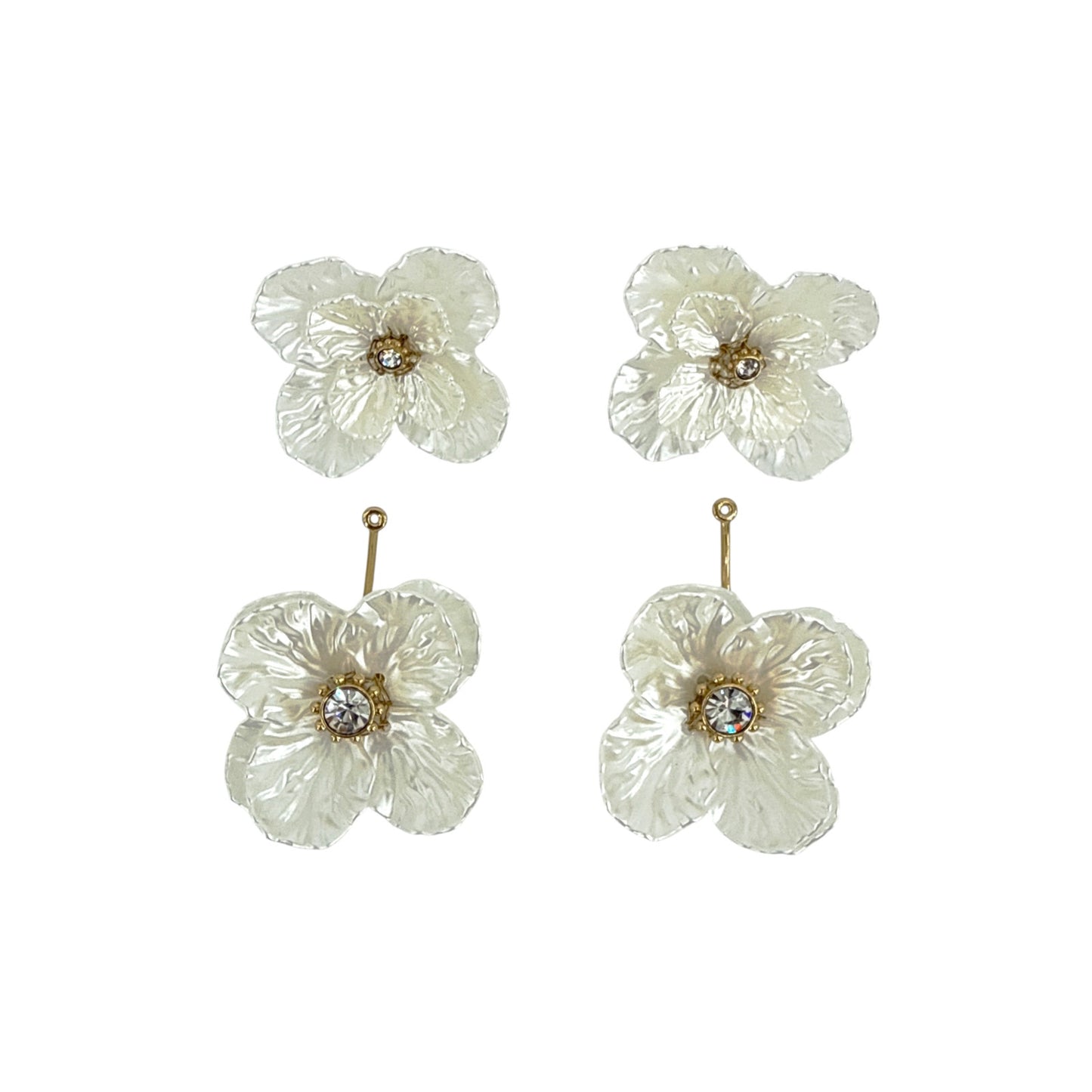 ALEX+ANI New York Botanical Garden Poppy Statement Earrings