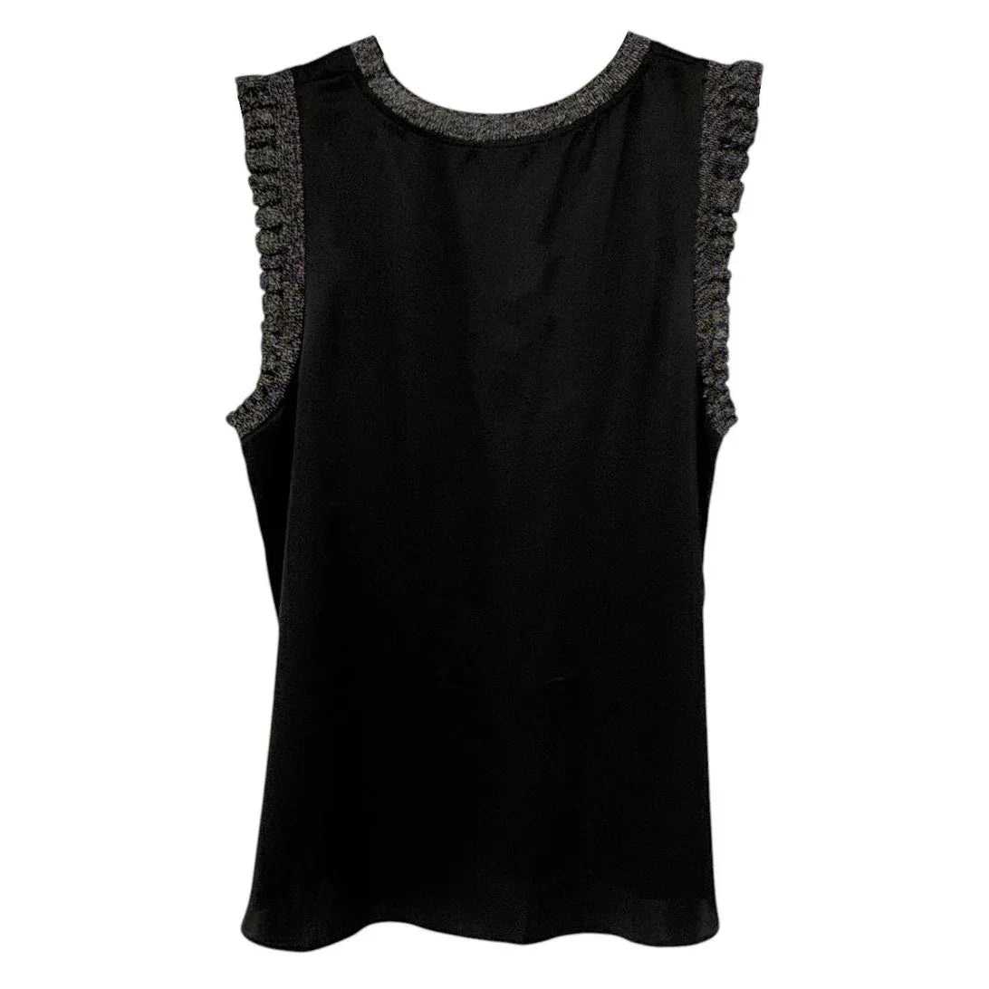 CINQ a SEPT Lurex Lenore Top in Black & Silver M - flyKAMP