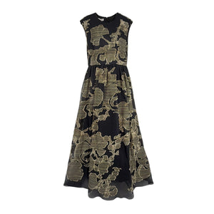 LAFAYETTE 148 New York Jacquard Silk Evening Gown in Black 4|S