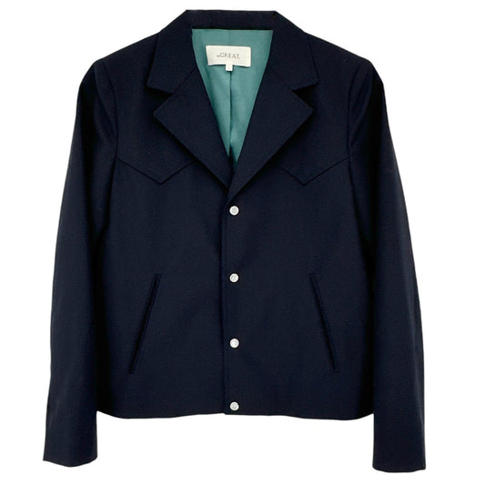 The GREAT. The Western Suiting Jacket. in Navy 1 | S