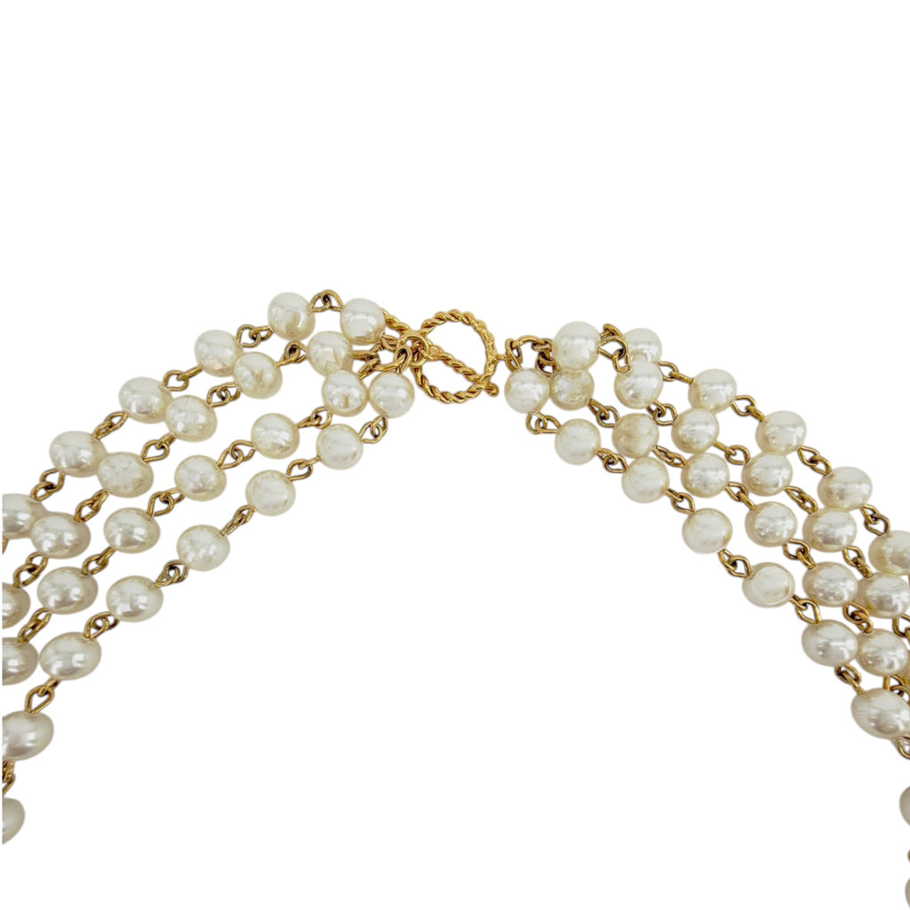 VIRGINS SAINTS & ANGELS VSA Magdalena Necklace 6mm Pearl Cream & Gold Virgins Saints & Angels
