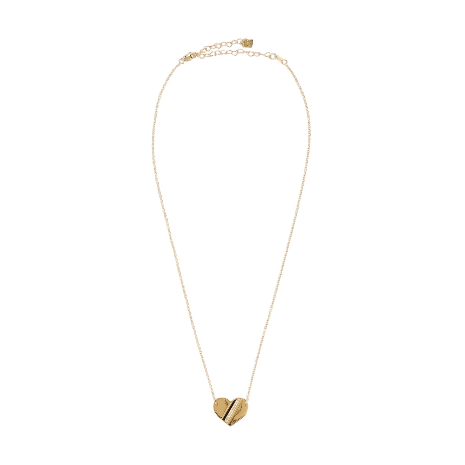 GWEN BELOTI Heart Stripe Pendant Necklace Gwen Beloti