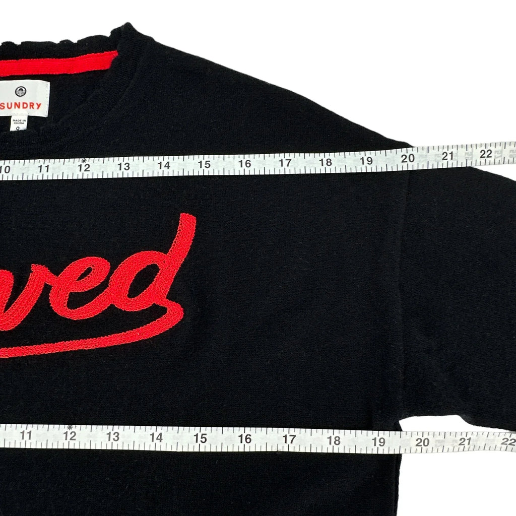 SUNDRY Loved Cashmere Blend Crew Neck Sweater XS - flyKAMP