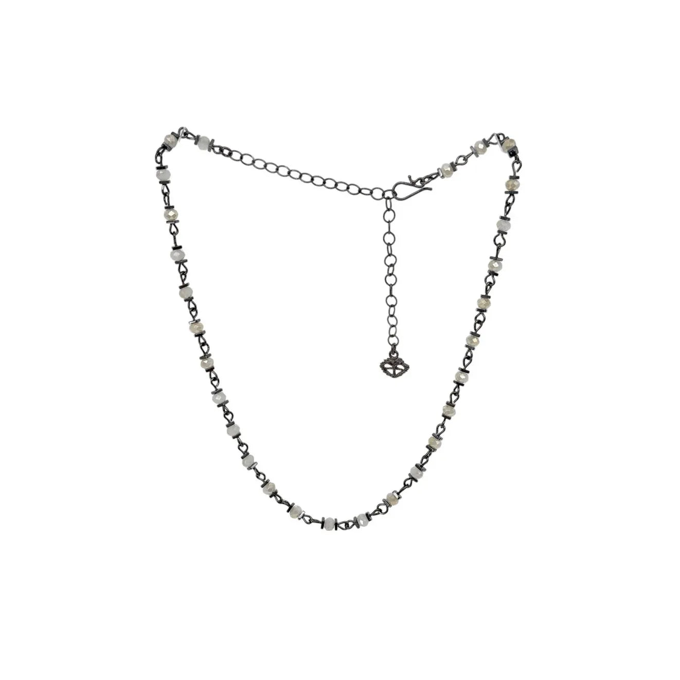 VIRGINS SAINTS & ANGELS VSA Sweetheart Crystal Choker in Gunmetal - flyKAMP