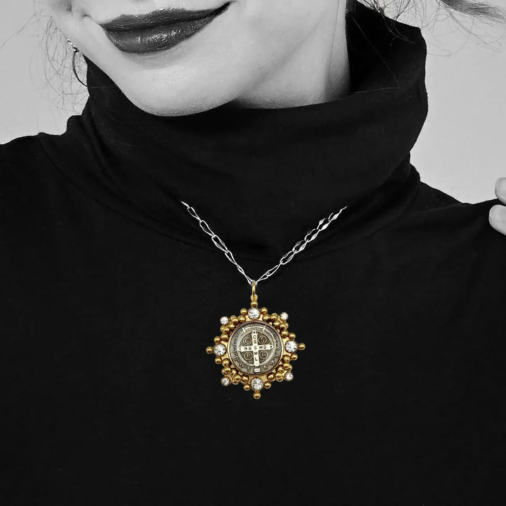 VIRGINS SAINTS & ANGELS VSA Cloister San Benito Charm in Gold - flyKAMP