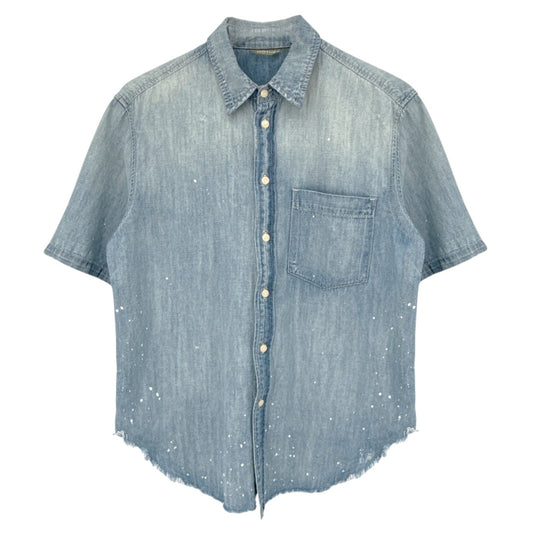 MOTHER Short Sleeve Frenchie Frayed Hem in Fixed S
