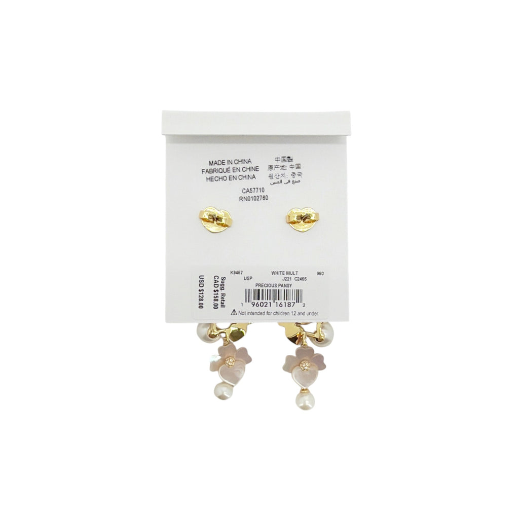 KATE SPADE New York Precious Pansy Statement Linear Earrings Kate Spade New York