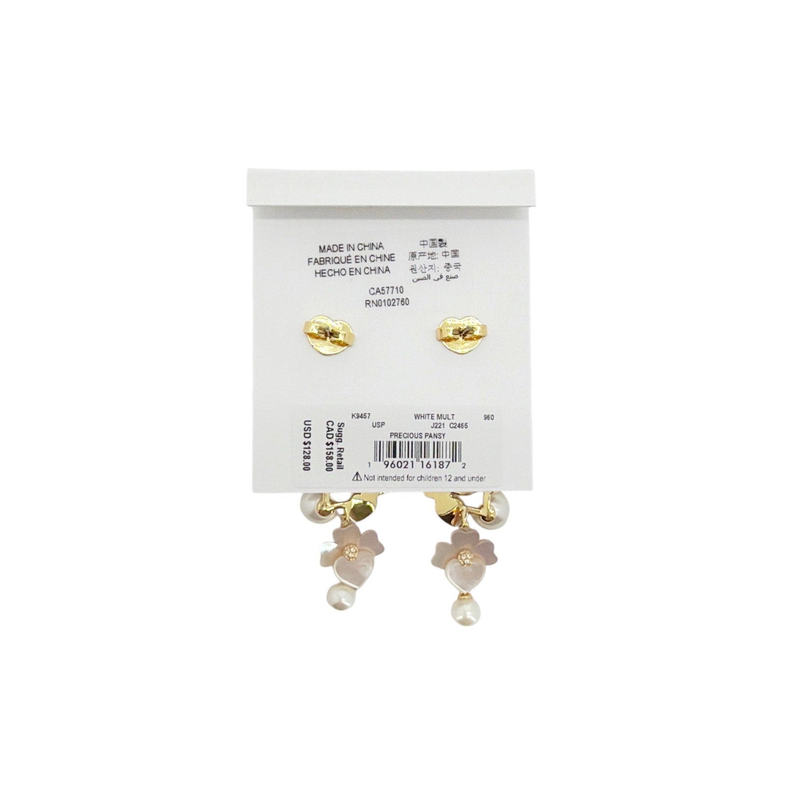 KATE SPADE New York Precious Pansy Statement Linear Earrings Kate Spade New York