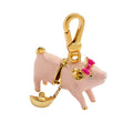 JUICY GRAPE Enamel Pink Pig Locket Charm Pendant - flyKAMP