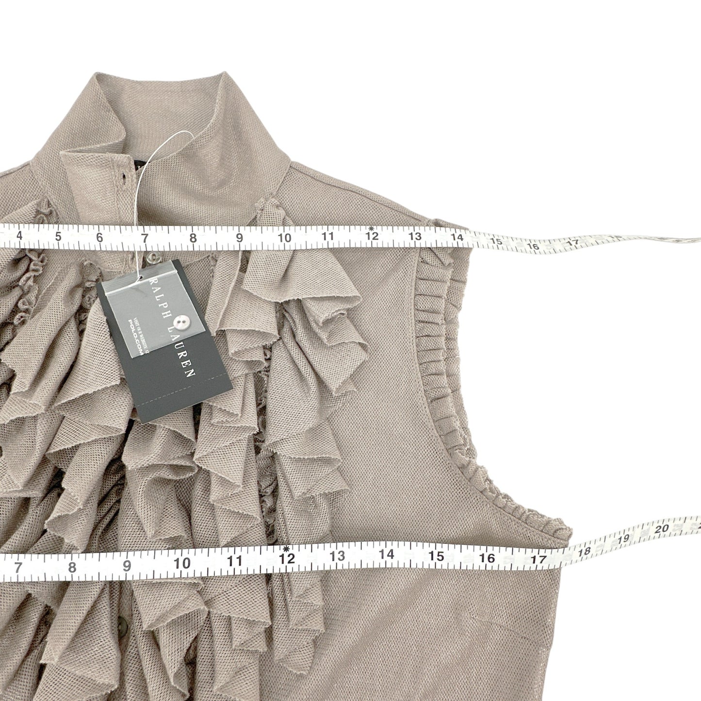 RALPH LAUREN BLACK LABEL Ruffle Blouse M