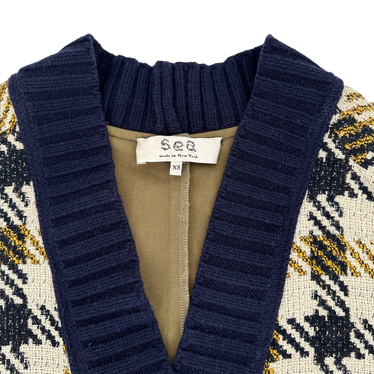 SEA NEW YORK Houndstooth Boyfriend Cardigan XS