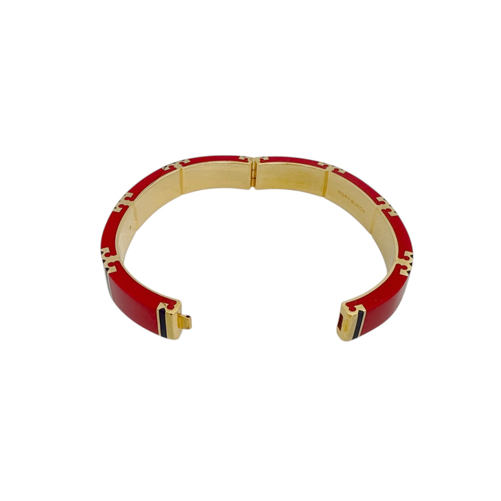 TORY BURCH Icon Enamel Bracelet in Tory Gold / Red / Navy Tory Burch
