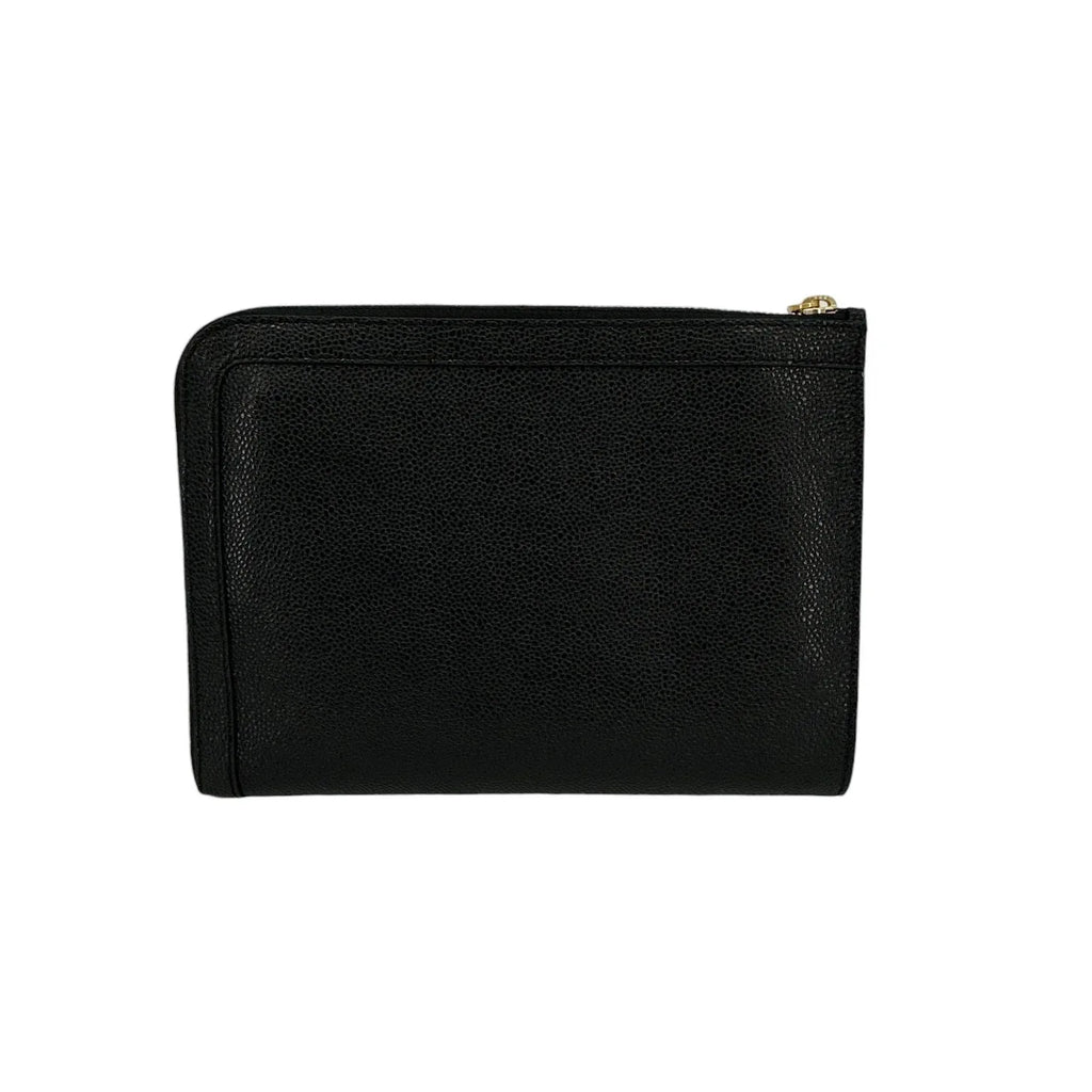 THOM BROWNE Mini Pebble Grain Gusset Folio - flyKAMP