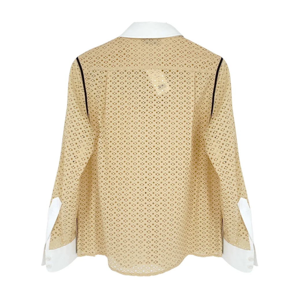 TORY BURCH Honeycomb Eyelet Shirt 6|S - flyKAMP