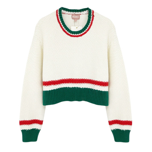 SHOW ME YOUR MUMU Only One Sweater in Festive Stripe S