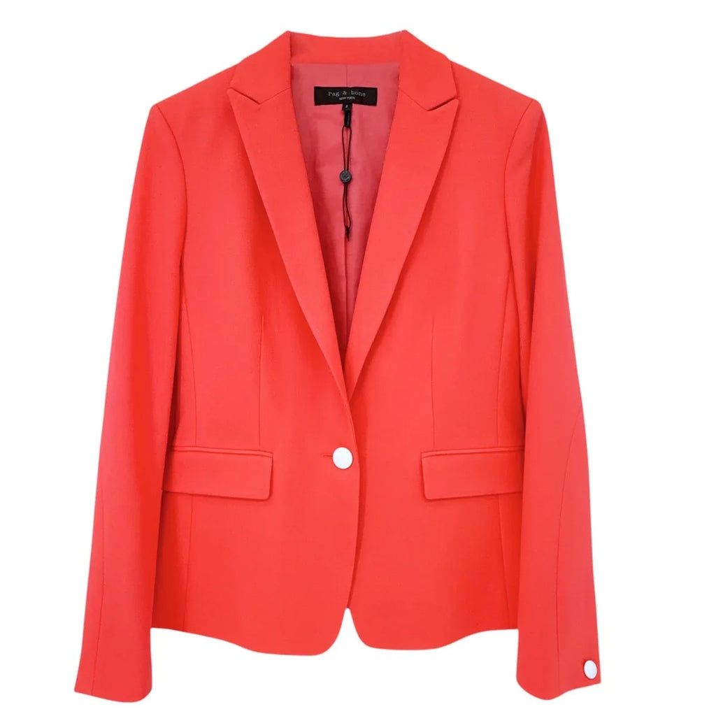 RAG & BONE Lexington Twill Blazer in Bright Pink 2 - flyKAMP