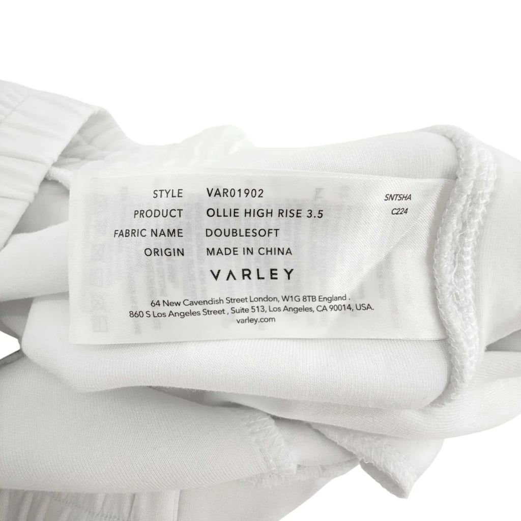 VARLEY Ollie High Rise Short in White XXS - flyKAMP