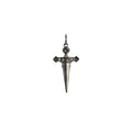 VIRGINS SAINTS & ANGELS VSA Dagger Cross Charm in Gunmetal - flyKAMP