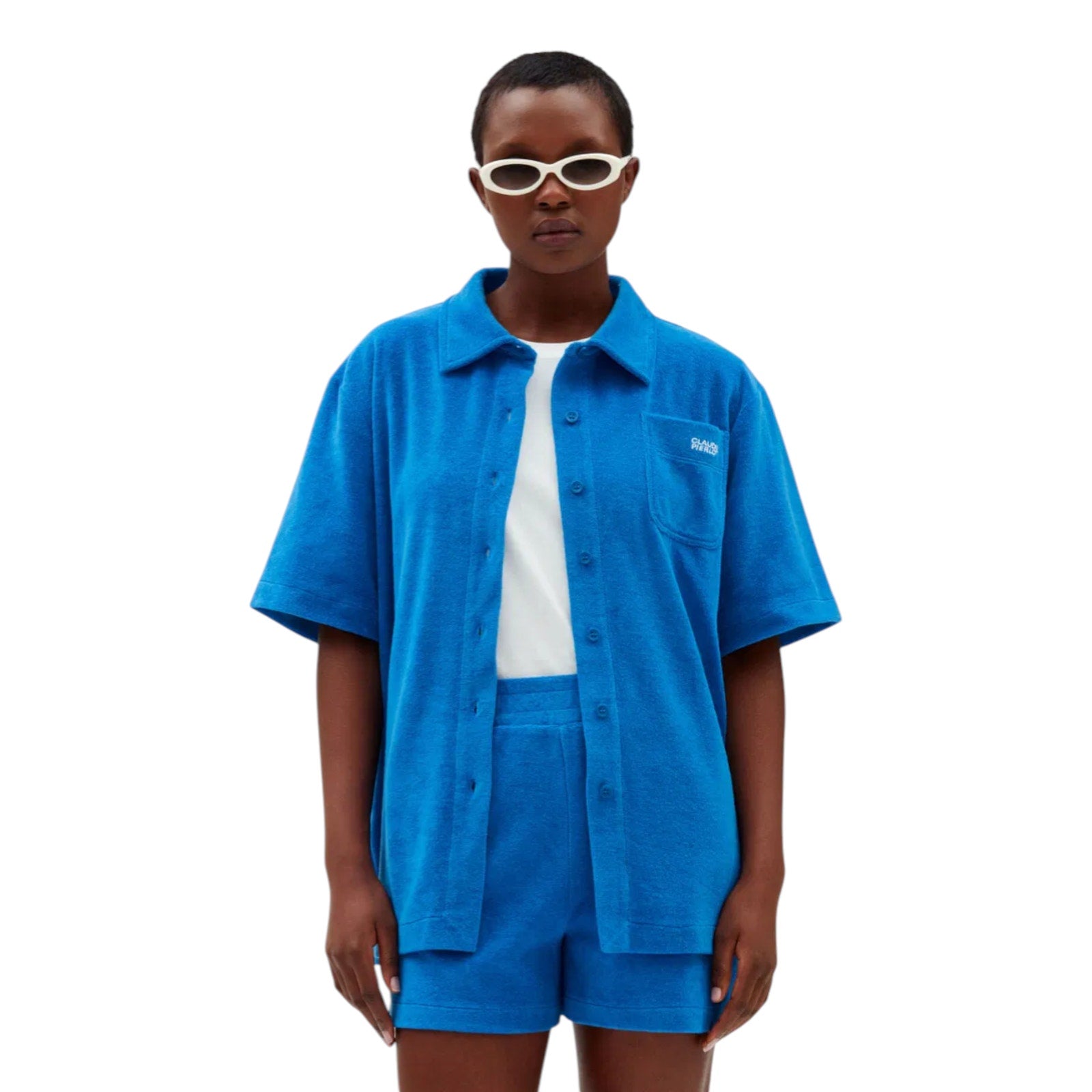 CLAUDIE PIERLOT Terry Shirt in Santorini Blue 3|L Claudie Pierlot