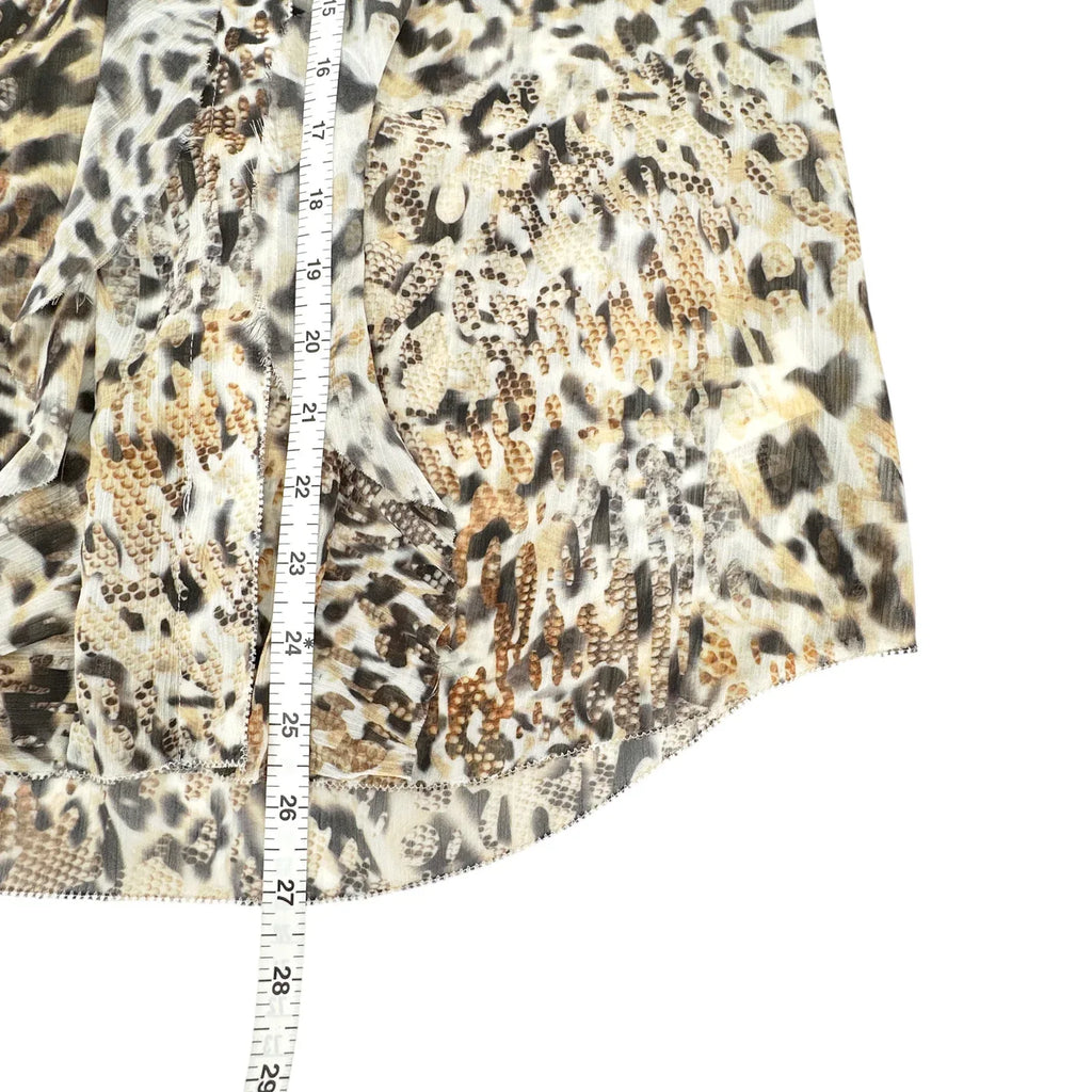 L'AGENCE Nadine Printed Ruffle Blouse In Sundari Lynx S - flyKAMP
