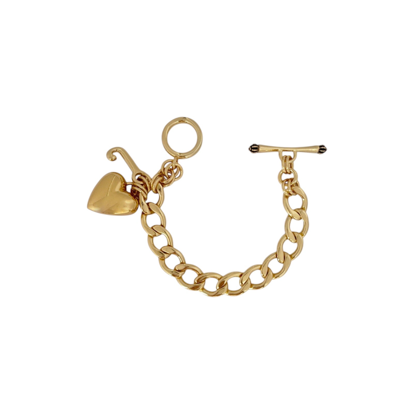 JUICY COUTURE Starter Charm Bracelet in Gold Vintage & NEW Juicy Couture