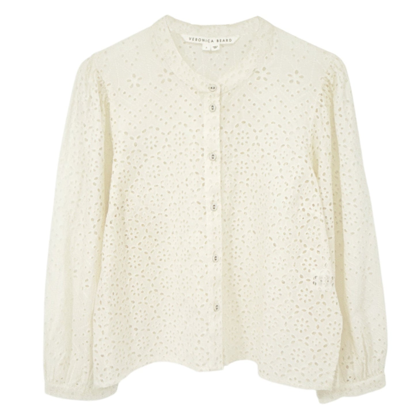 VERONICA BEARD Vitale Eyelet Top 6|M