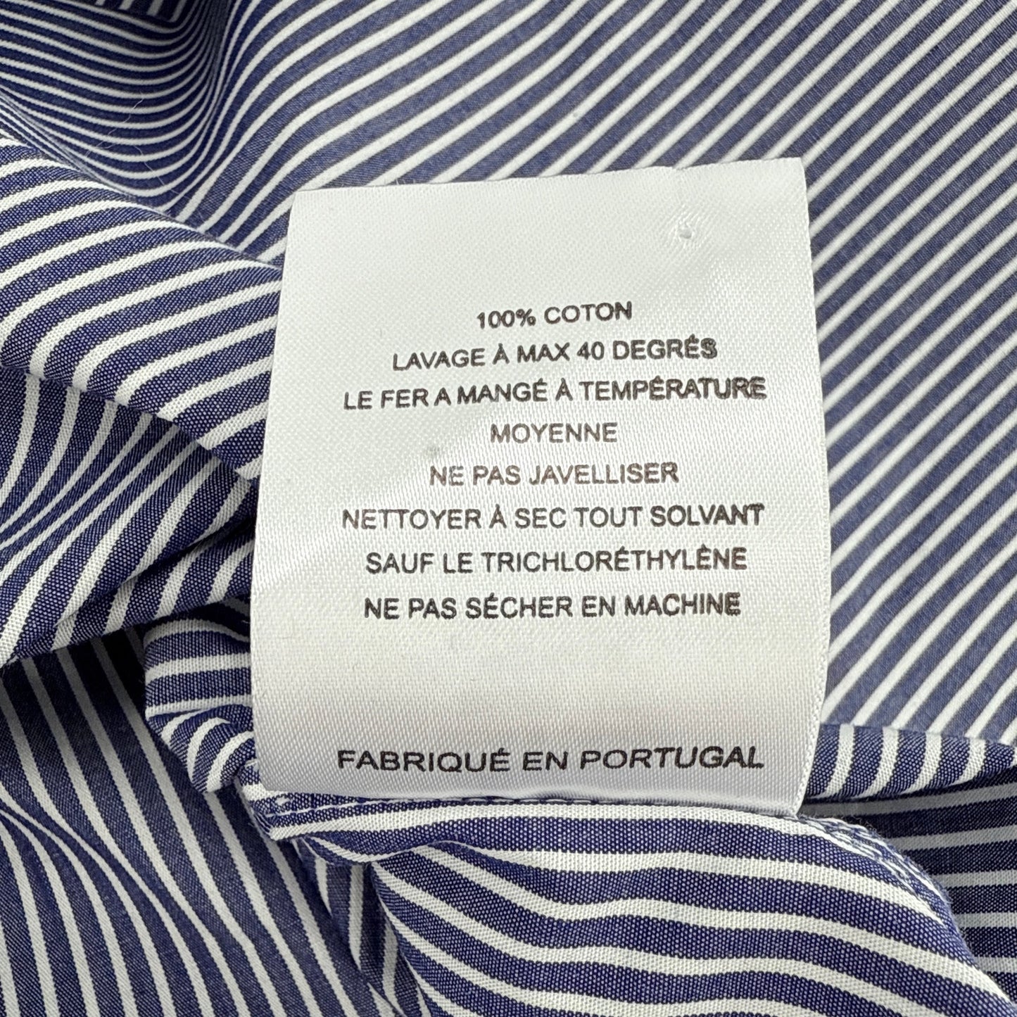 NILI LOTAN Yorke Shirt in Navy & White Stripe XS