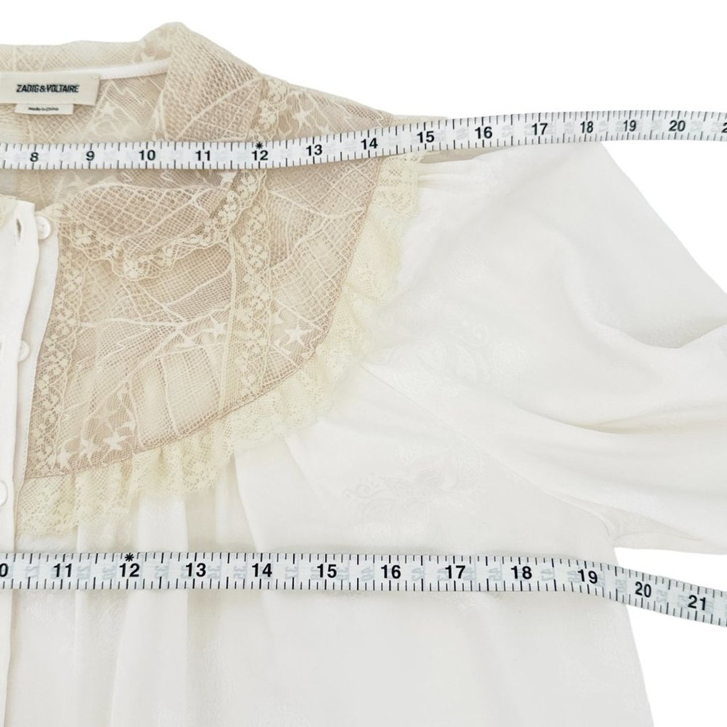 ZADIG & VOLTAIRE Courtney Silk Paisley Jacquard Blouse XS
