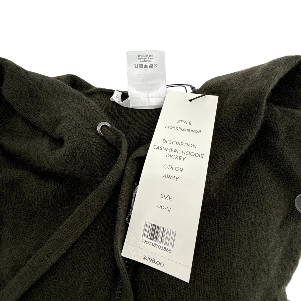 VERONICA BEARD Cashmere Hoodie Dickey || Army - flyKAMP
