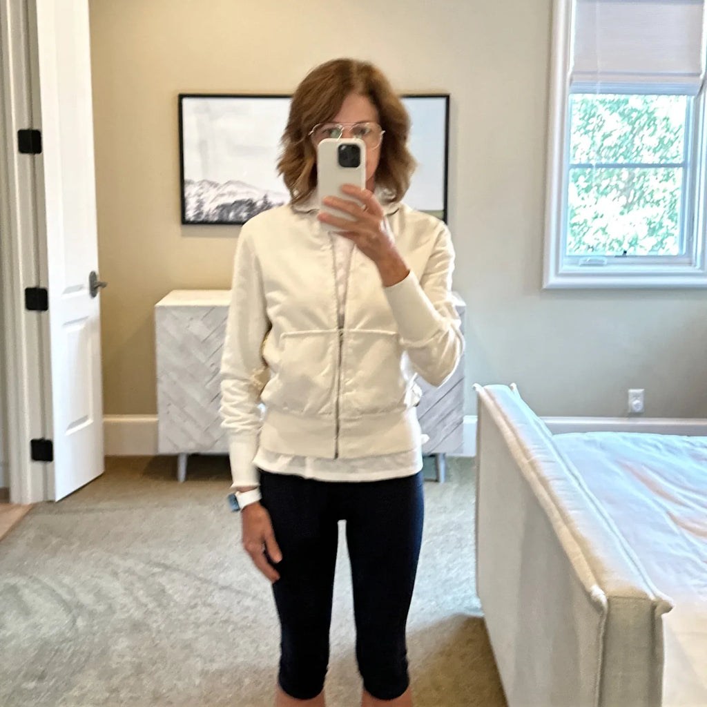 PRIMP Sequin Zip Sweatshirt in Cream & Gold S - flyKAMP