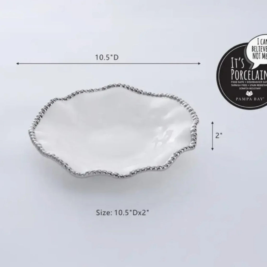 PAMPA BAY Salerno Round Serving Piece | Silver - flyKAMP