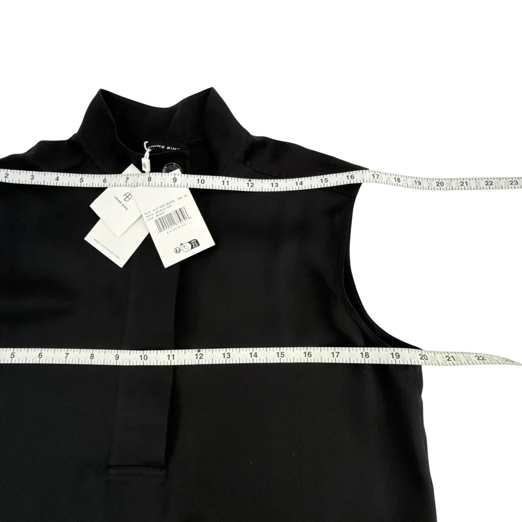 ANINE BING Geneva Top in Black in XS - flyKAMP