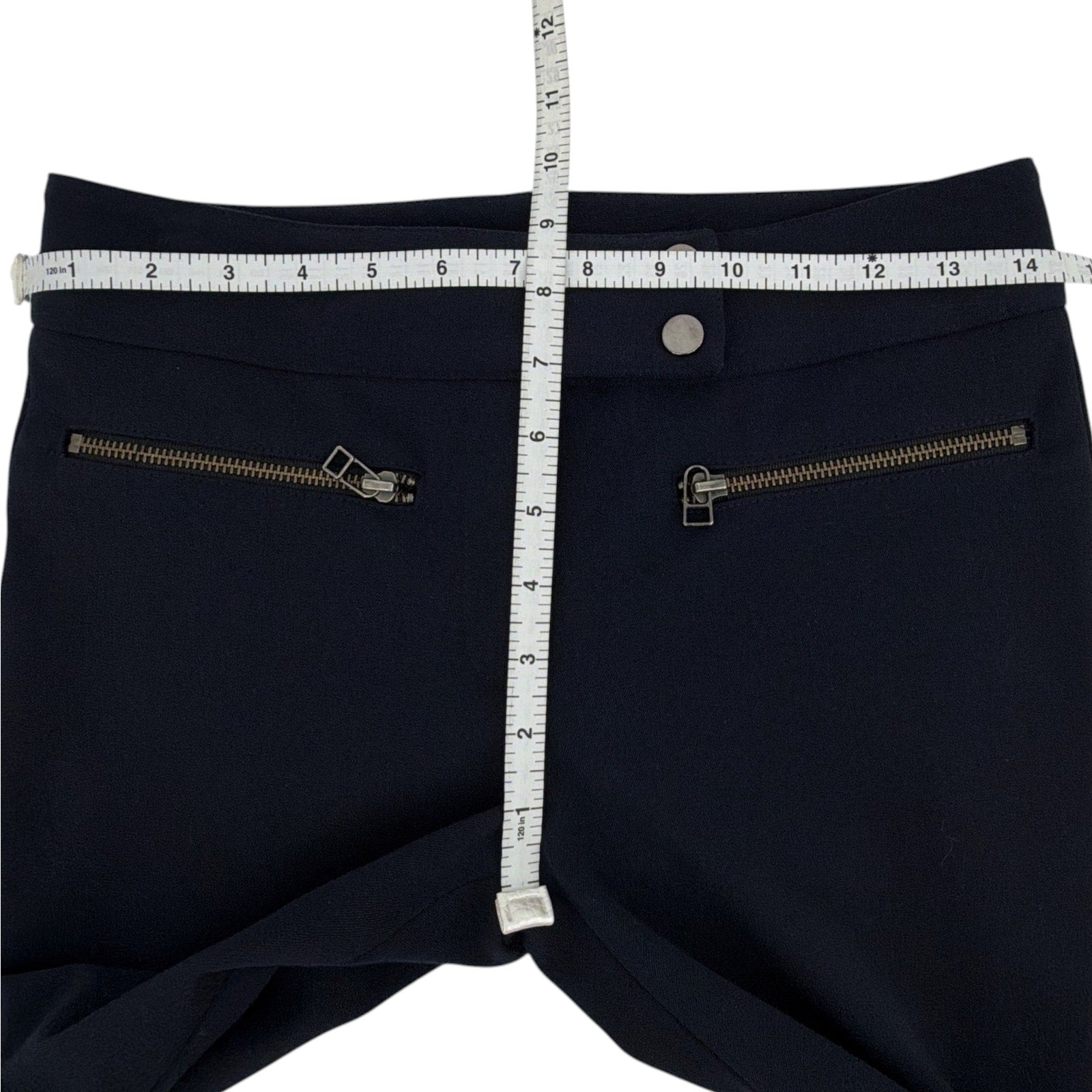 VERONICA BEARD Metro Cropped Kick Flare Pant in Dark Navy 0 Veronica Beard