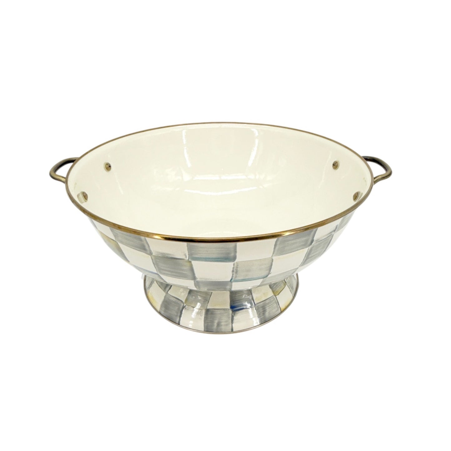 MACKENZIE-CHILDS Sterling Check Everything Bowl