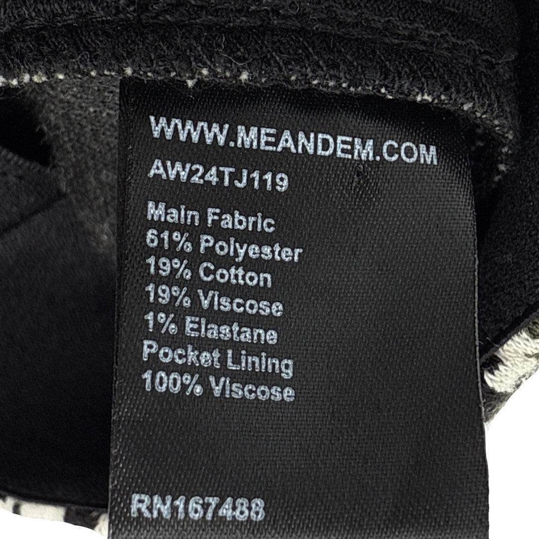 ME+EM Houndstooth Wide Leg Crop Pant Jacquard Ponte Jersey Tailoring 2|XS