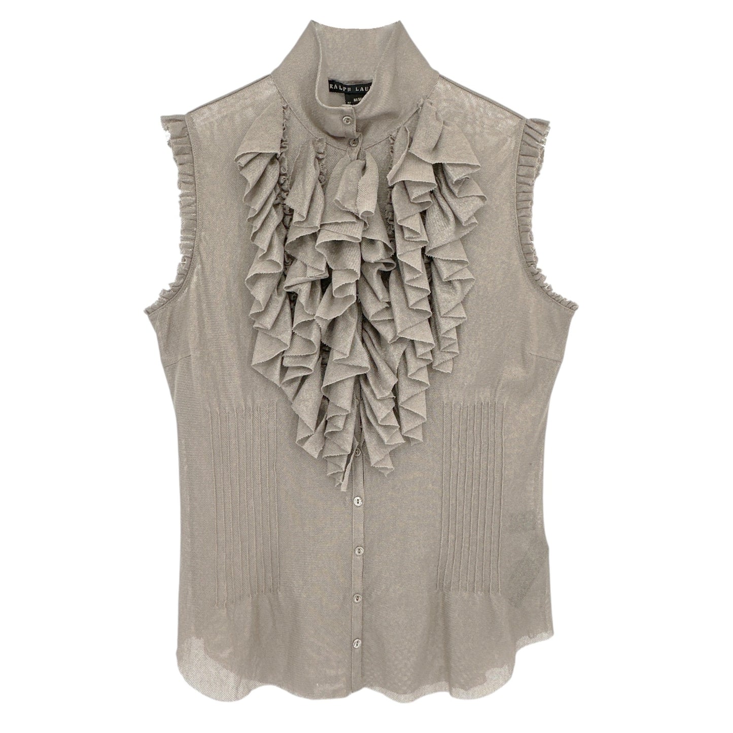 RALPH LAUREN BLACK LABEL Ruffle Blouse M